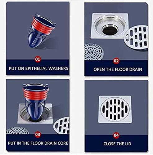 Shower Floor Drain Backflow Preventer One Way Drain Valve Sewer Core Patented Magnetic Drainage Insert Drain Plug(1.5-1.77in Hole) (Suitable for Tube Depth 2.56-4.13in) (Depth 2.56in) - Image 4