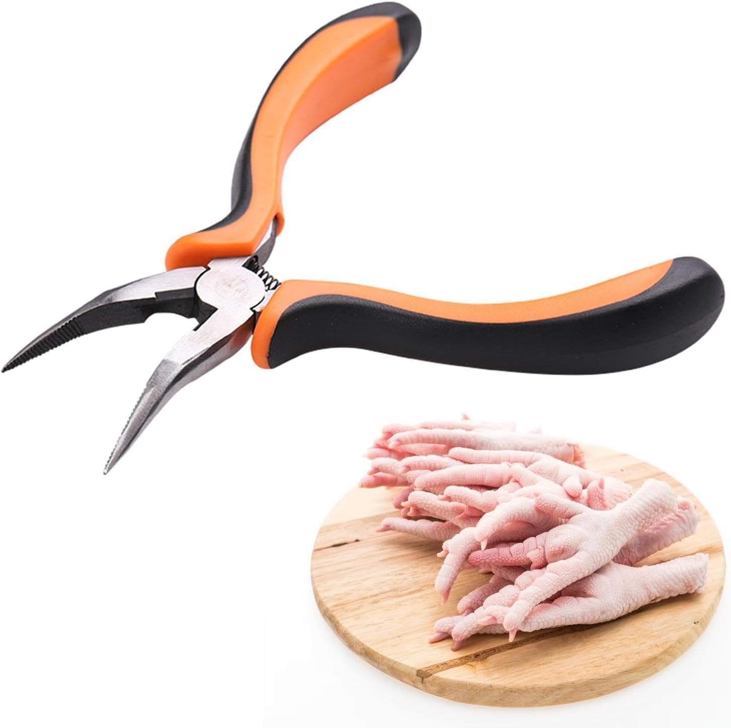 Carbon Steel Chicken Feet Boneless Pliers Portable Bone Remover Chicken Multipurpose Boning for Plucking Dining Room Removing Cooking Boneless Pliers Chicken Feet Scissors Boneless Pliers - Image 1