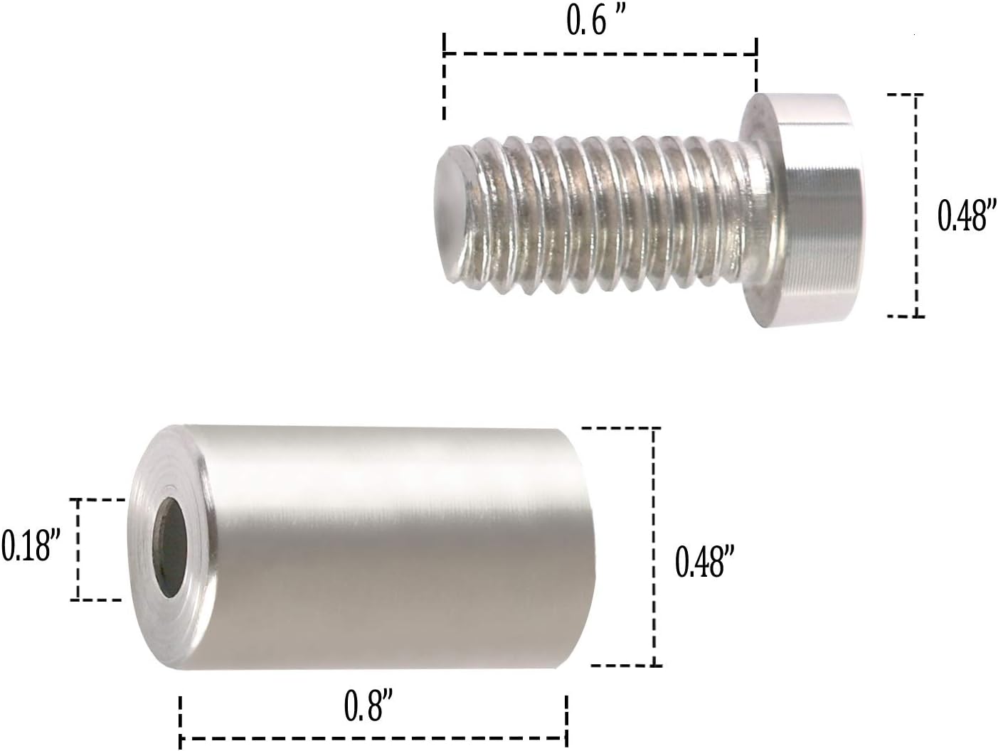 Standoff Screws for Wall Mount Acrylic Picture Frame Hardware 1/2