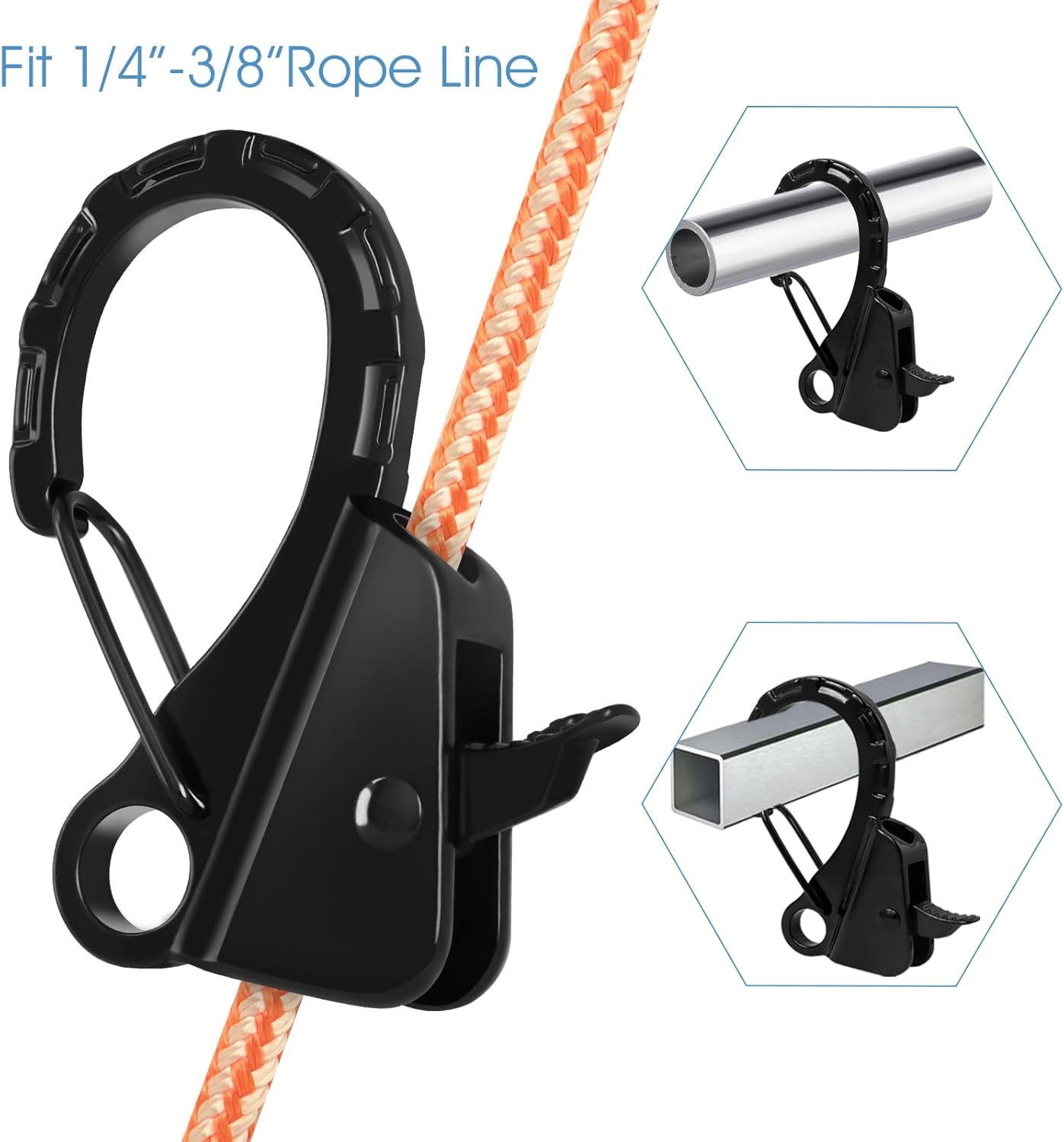 Stainless Steel Boat Fender Clips Boat Fender Quick Release Clip Boat Bumper for Docking, Adjustable Boat Rail Fender Clips for Boats, Boat Bumper Holders Hangers - Image 2