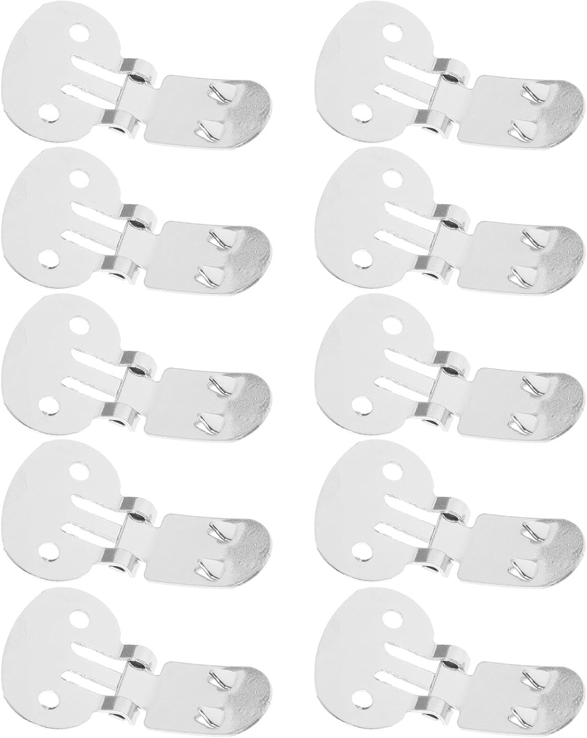 10pcs Shoe Clips for Diy Crafts: Stainless Steel Flat Blank Shoe Embellishments for Decoration Silver (1.25 X 0.78 Inch) - Image 1
