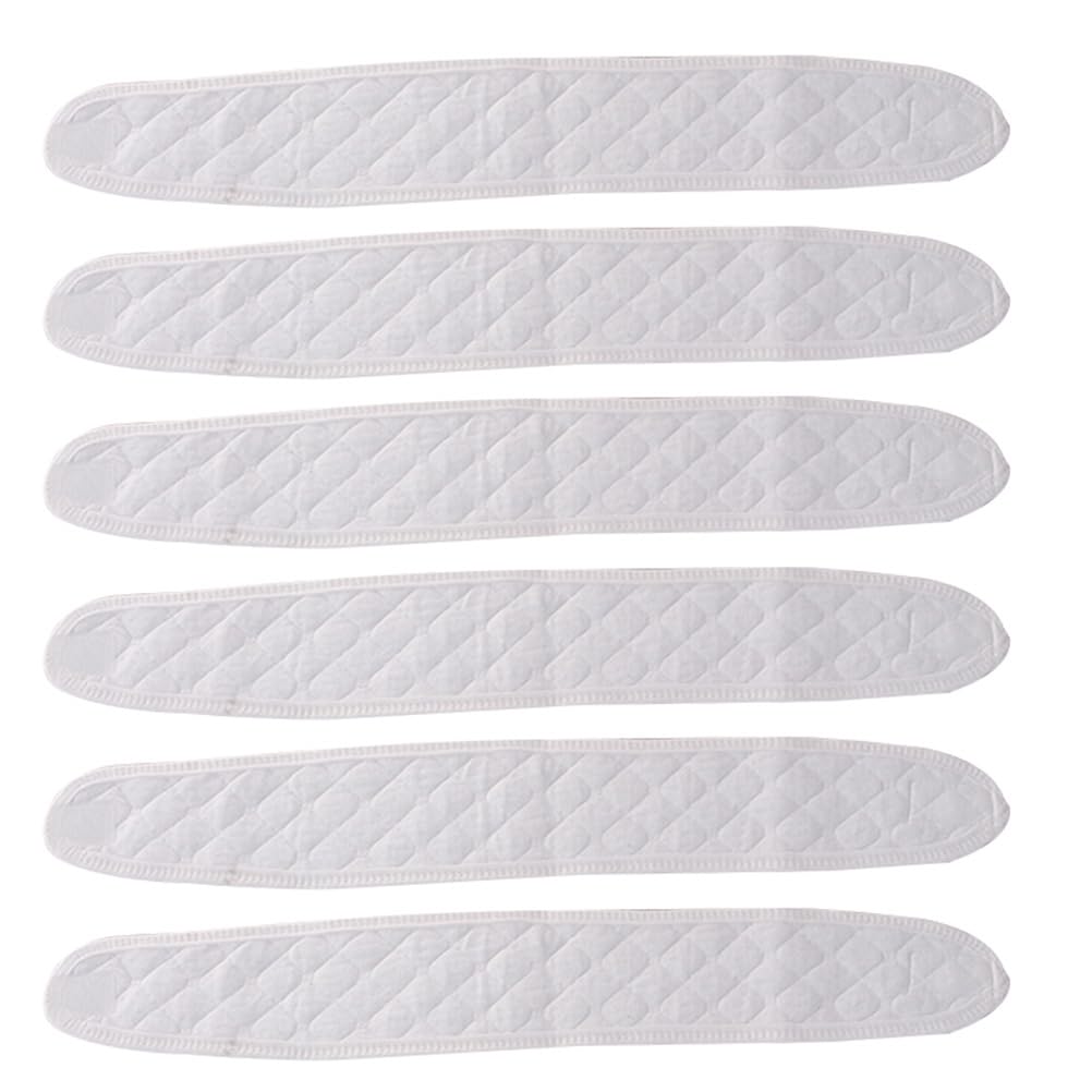 6pcs Cotton Baby Belly Band Infant Umbilical Cord Soft Newborn Navel Belt (White) - Image 1