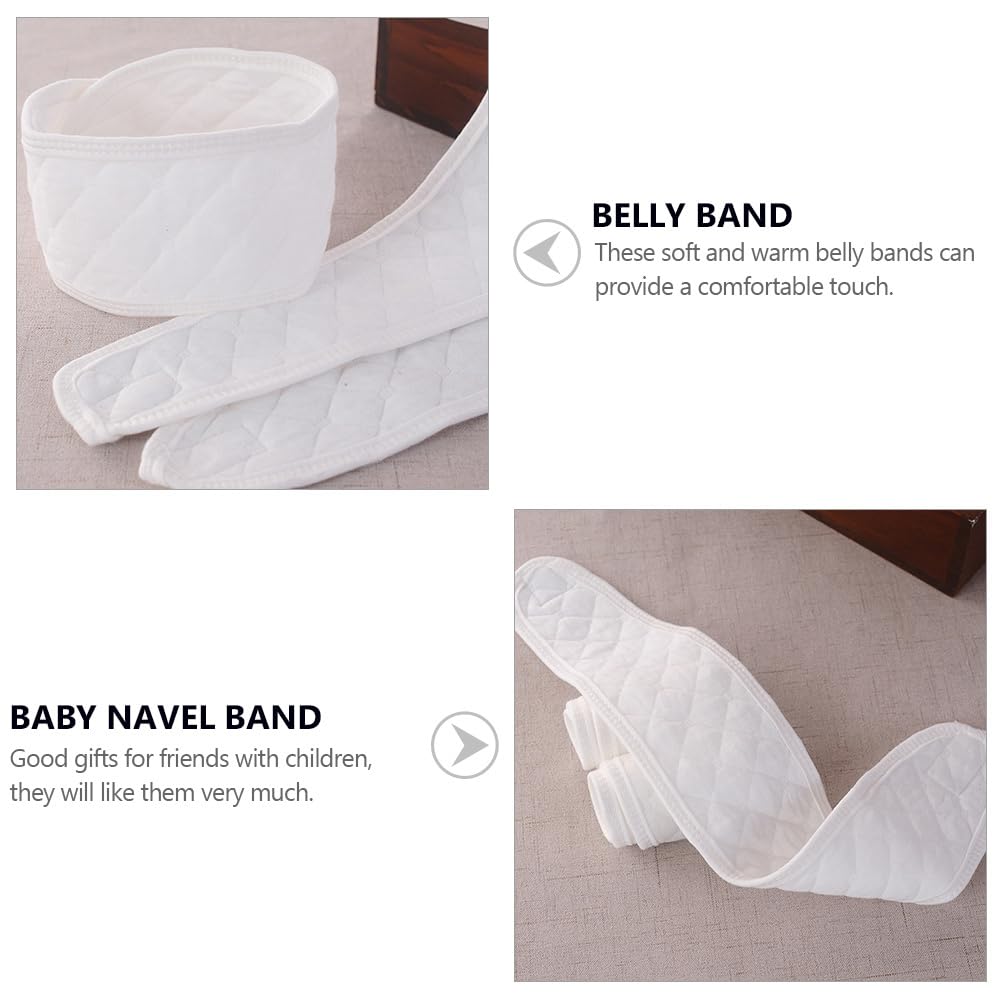 6pcs Cotton Baby Belly Band Infant Umbilical Cord Soft Newborn Navel Belt (White) - Image 4