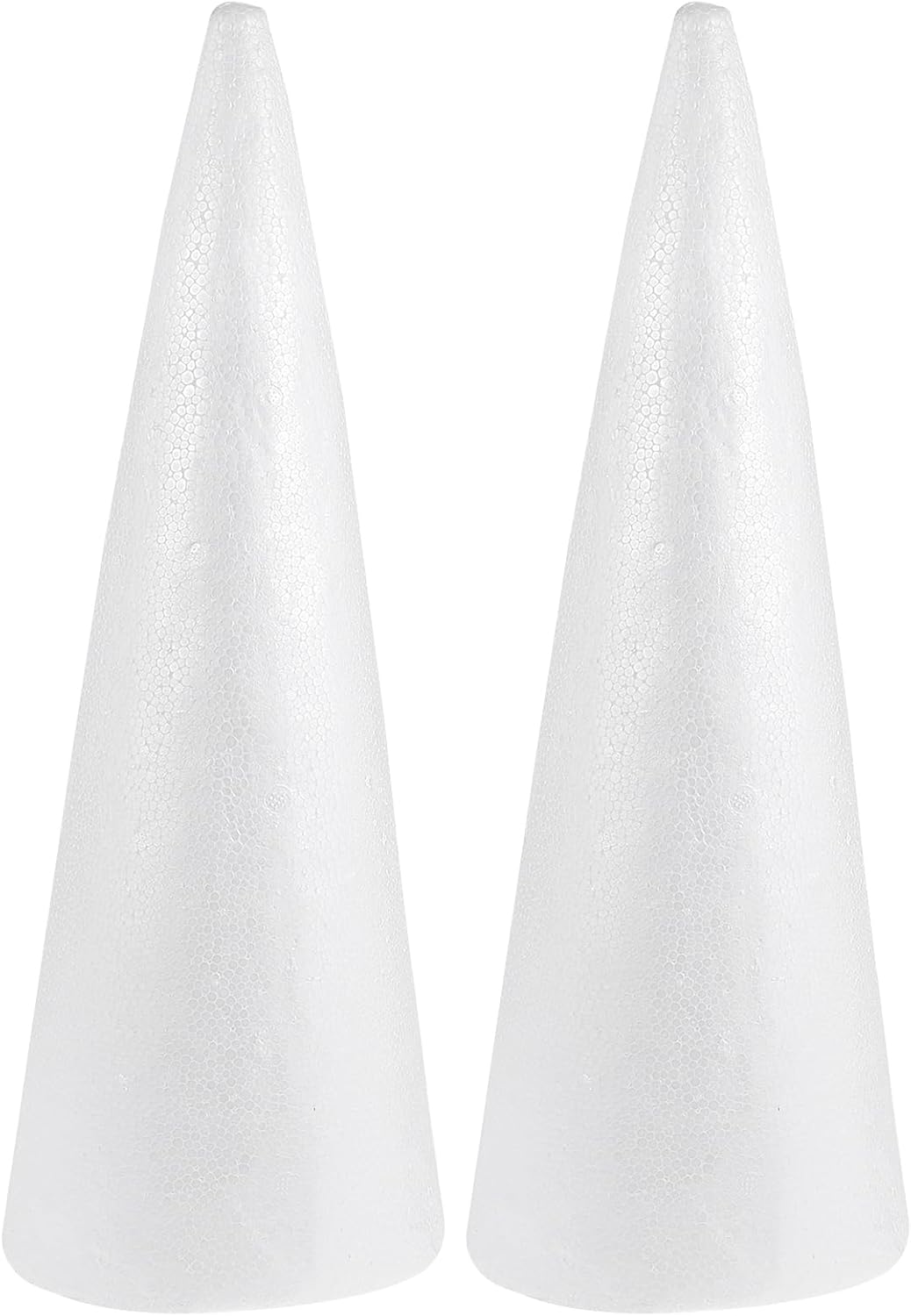 2pcs Foam Cones Christmas Tree Cones for DIY Modeling Craft Floral Arranging Supplies (38x13.5cm) - Image 1