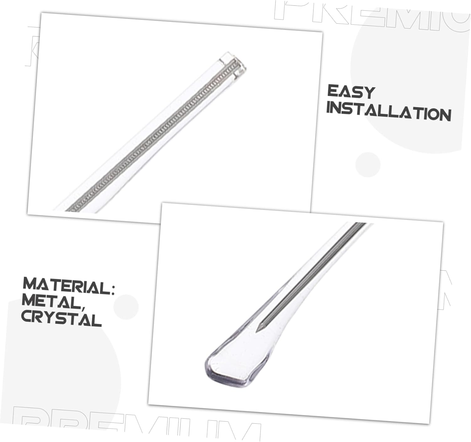 2 Sets Eyeglass Replacement Temples with Nose Pads Fit Glasses Repair Kit Includes Screws Washers Screwdriver of Durable Transparent Arms for Eyewear - Image 3
