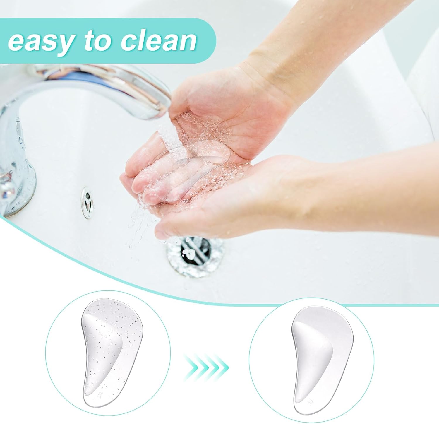 12pcs Arch Support Insoles, Transparent Gel Self-Adhesive Arch Support Shoe Inserts Soft Silicone Foot Arch Cushions Arch Comfort Pads for Women High Heels Sandals Flat Shoes - Image 4