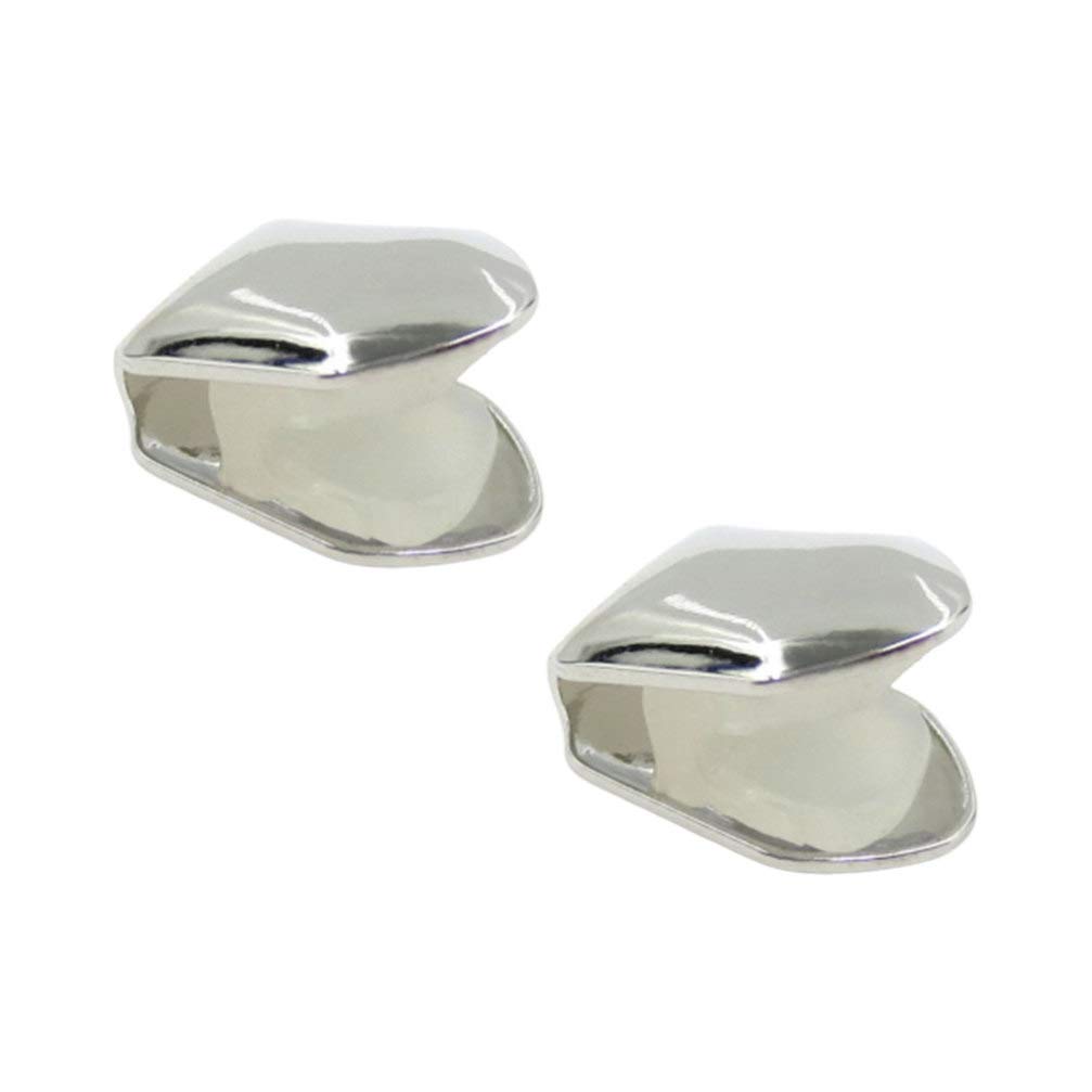4pcs Silver Plated Small Single Tooth Cap Hip Hop Teeth Grill Decoration - Image 1