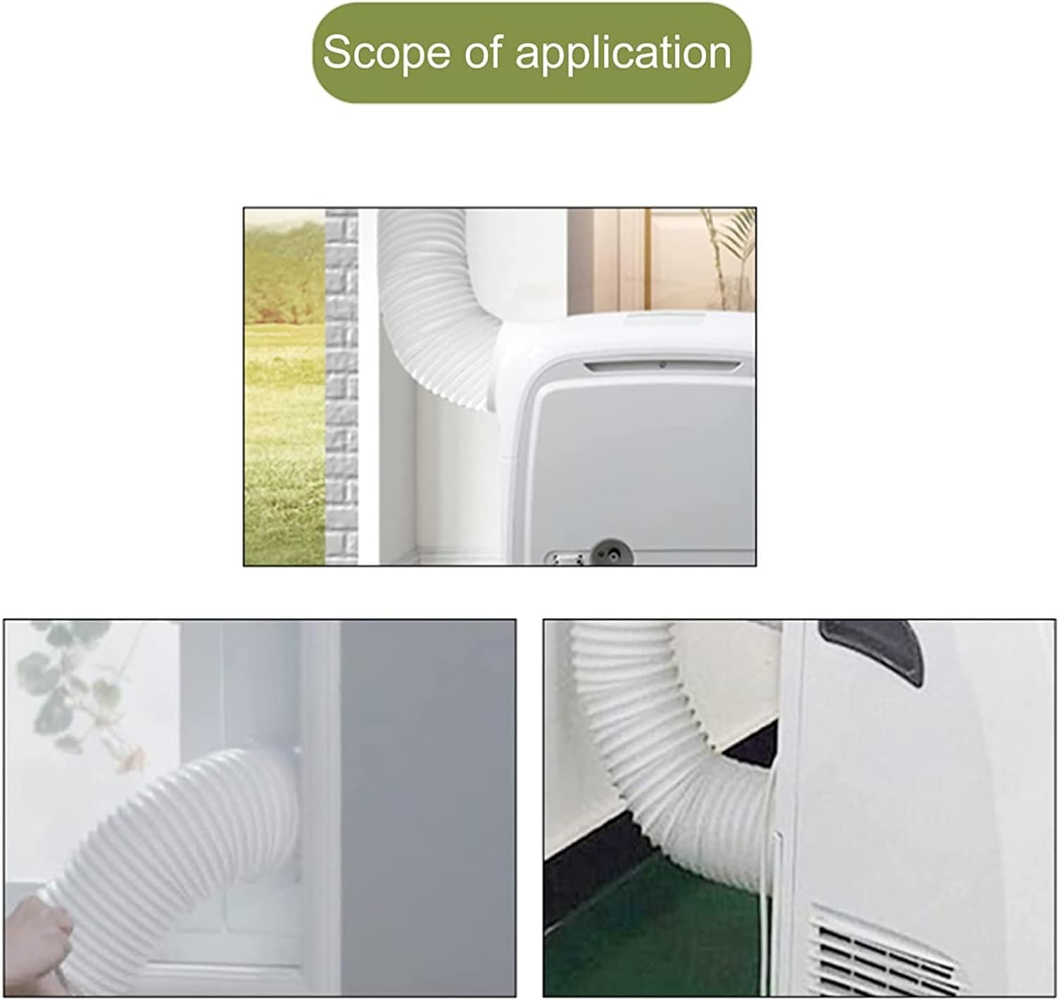 Air Conditioner Hose Connector, ABS Adjustable Exhaust Duct Interface Fitting Adapter for Midea 1.5P Mobile Air Conditioner KYR 35 - Image 4