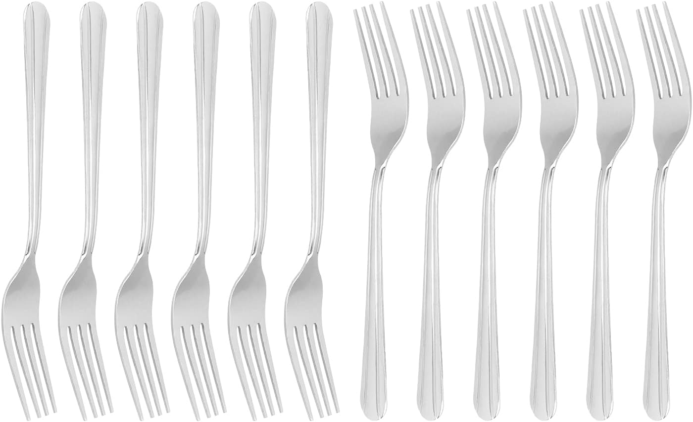 Heavy Weight Dinner Fork Set, 18-0 Stainless Steel 12-Piece, 7 Inches Table Forks - Image 1