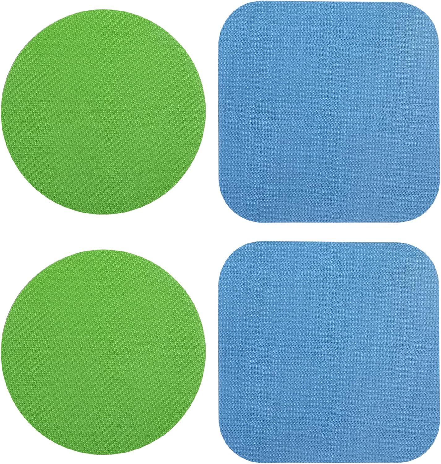 4pcs Jar Opener, Rubber, Multi-function Silicone Bottle Opener for Seniors with Arthritis Weak Hands Lid Cap Gripper Pads Kitchen Coasters Gadgets(Light Blue, Green) - Image 1