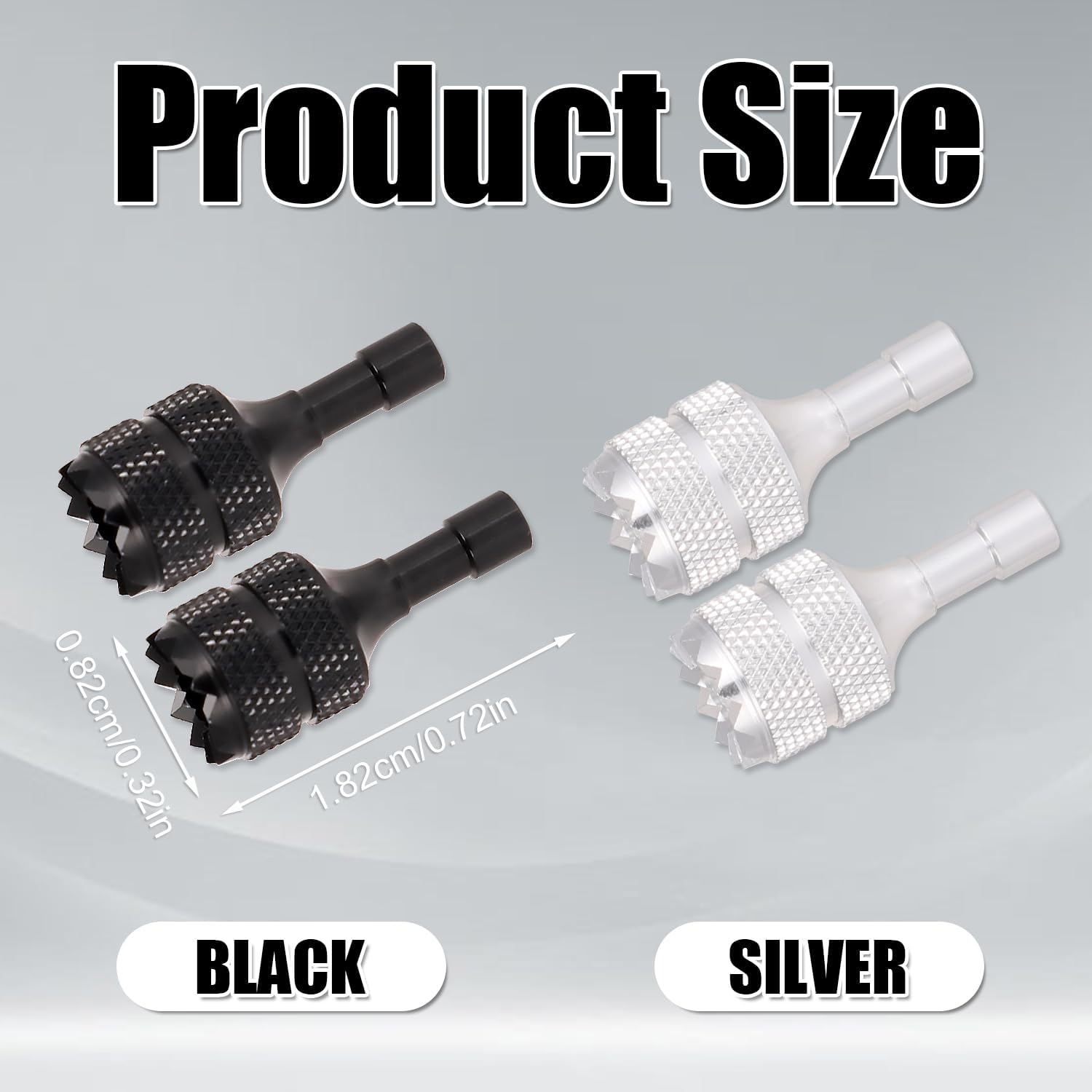 4pcs Drone Controller Sticks, Detachable Drone Remote Joysticks Thumb Rocker Replacement Compatible with DJI Mini 3 Pro Drones DJI RC Smart Controller (Silver, Black) - Image 2