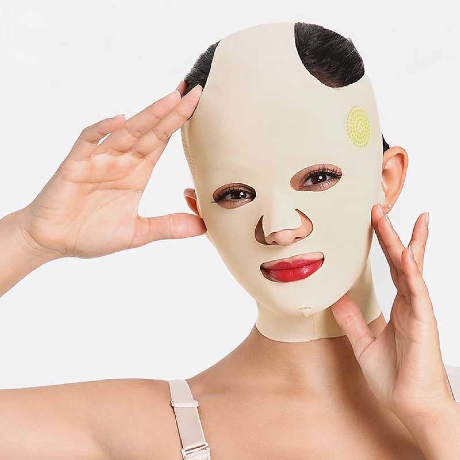 3D Reusable Breathable Beauty Women Anti Wrinkle Slimming Bandage V Shaper Full Face Lift Sleeping Mask - Image 1