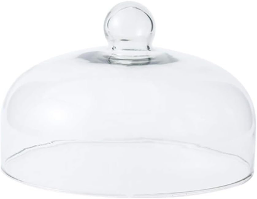 9 Inch Clear Glass Cake Dome, Home Kitchen Food Cover Pastry Display Stand Cheese Pudding Dome Cake Fresh Keeping Cover(Size:23cm) - Image 1