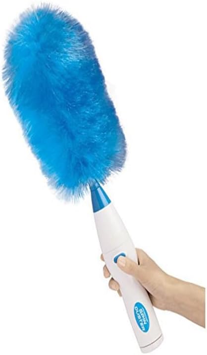 Hurricane 360 Electric Feather Spin Duster Feather Duster Adjustable Electric Dirt Dust Brush Removing Dust in One Spin Cleaning Accessories Home Office, Use Battery - Image 1