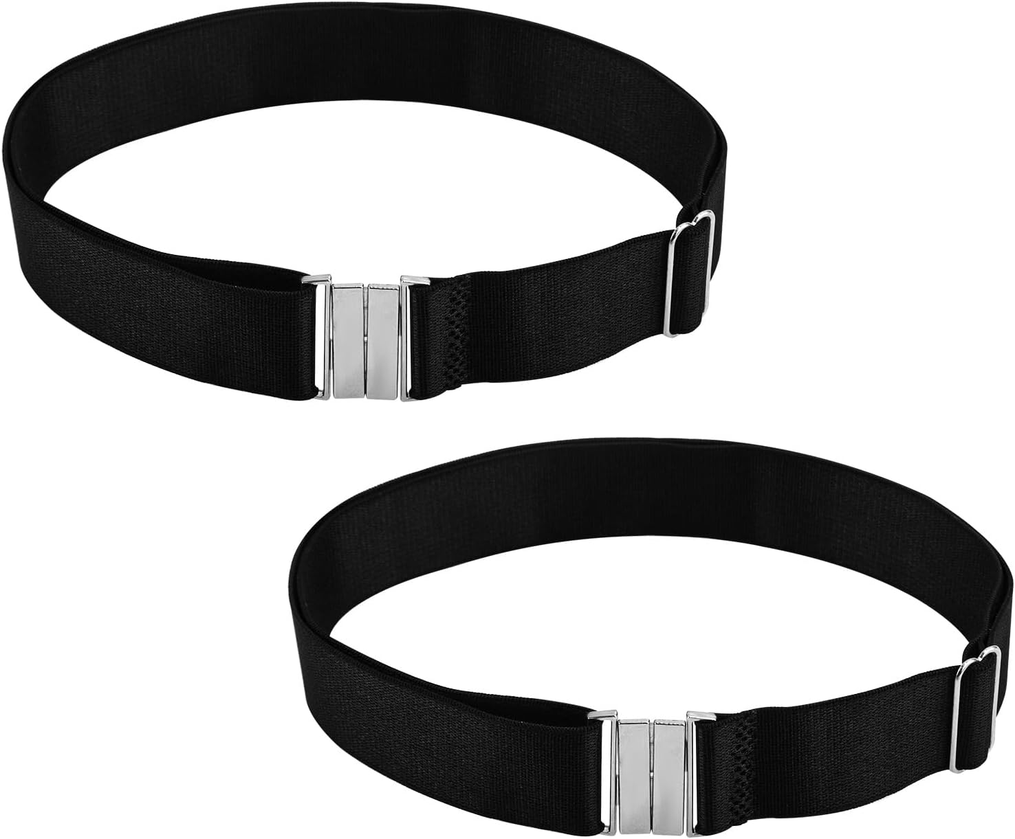 2pcs Thigh Garters for Women, Adjustable Thigh Garter Belts Plus Size High Elastic Fastening Leg Garters for Thigh Leg Harness Belts for Women Black - Image 1