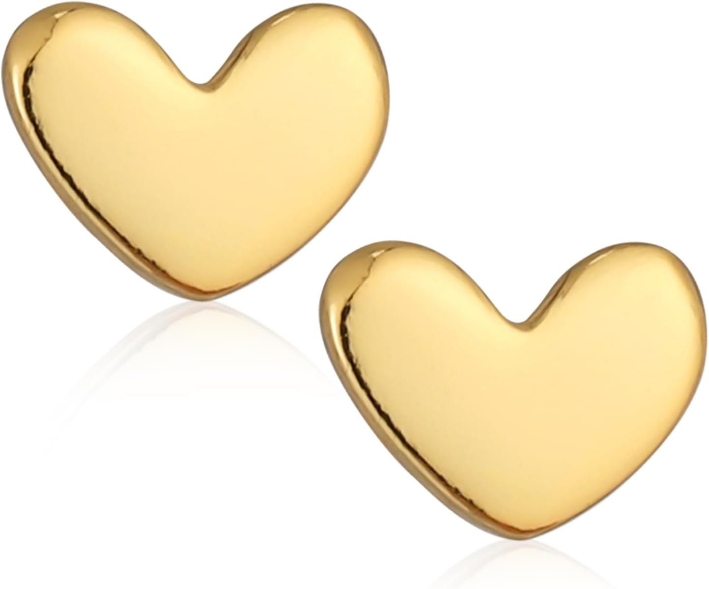 Mini Heart Earrings Studs, Small Dainty Heart S925 Silver Gold Earrings Skin-Friendly Tiny Cartilage Tragus Earrings for Women - Image 1