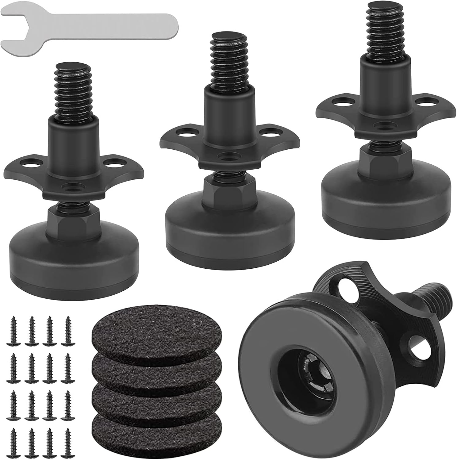 Heavy Duty Furniture Levelers, 4 Pack 3/8