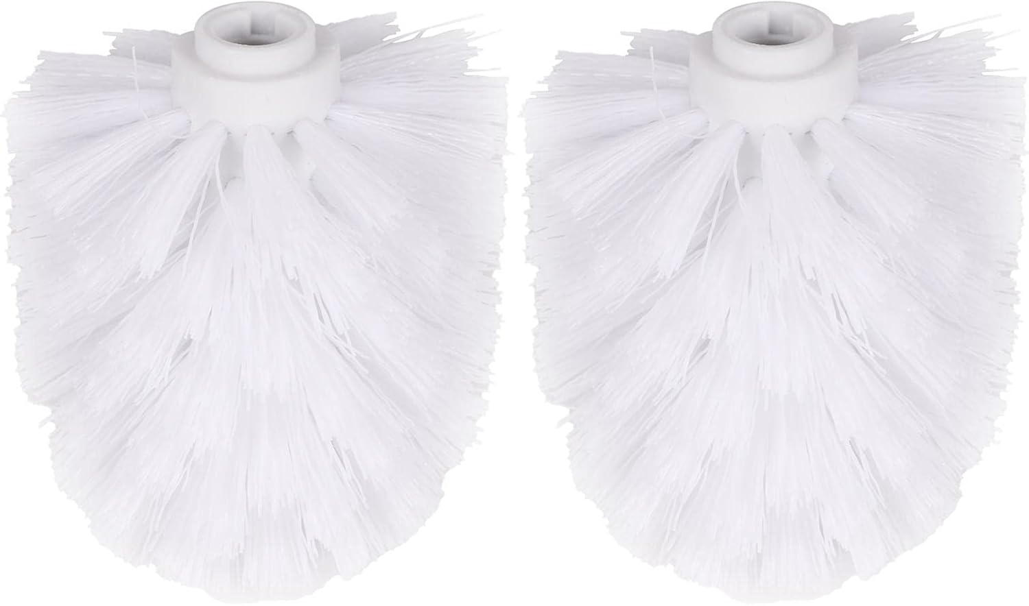 2pcs Toilet Bowl Brush Replacement Head, Universal Toilet Brush Head, Plastic Replacement Toilet Bowl Brush Head, Hotel Home Cleaning Tool Fit for Most of Cleaning Holders - Image 1