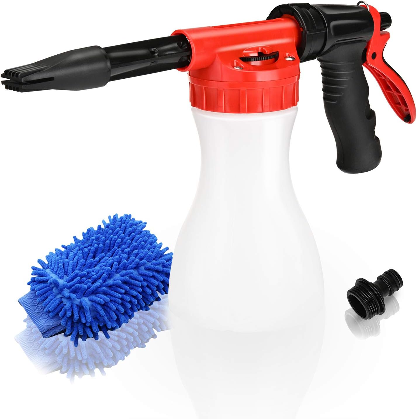 Car Foam Gun,    - Adjustable Ratio Dial Car Snow Soap Gun Fit Low Water Pressure Universal Standard Garden Hose, Blaster Car Washer Sprayer for Home Garden Use - Image 1