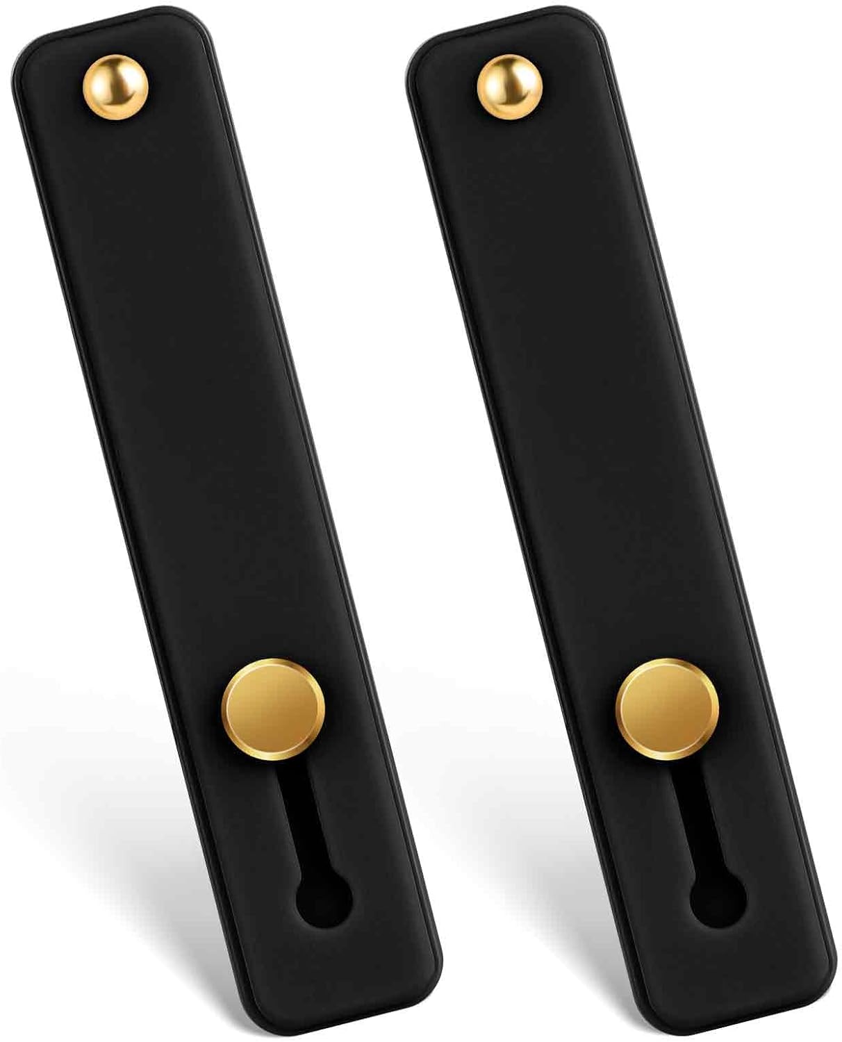 2 Pcs Phone Loop Finger Holder Universal Phone Strap Portable Phone Grip Phone Finger Strap Loop for Phone Case Phone Holder for Hand Phone Grips for Back of Phone Suitable Most Mobile Phones(Black) - Image 1