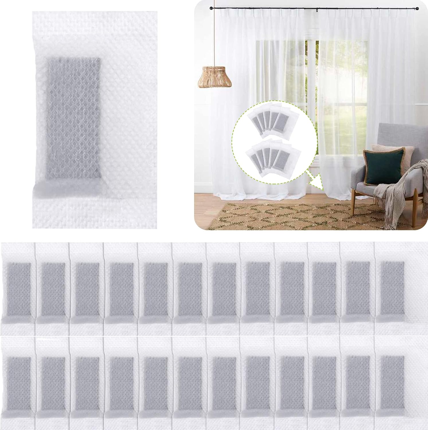25 Curtain Weights, Bottom Curtains Lead to Weight, Cloth Curtain Weights for Home Curtains and Tablecloths Shower Curtains Cloth Mosquito Nets, Accessories for Signs, 15g Each (55x30 mm) - Image 1