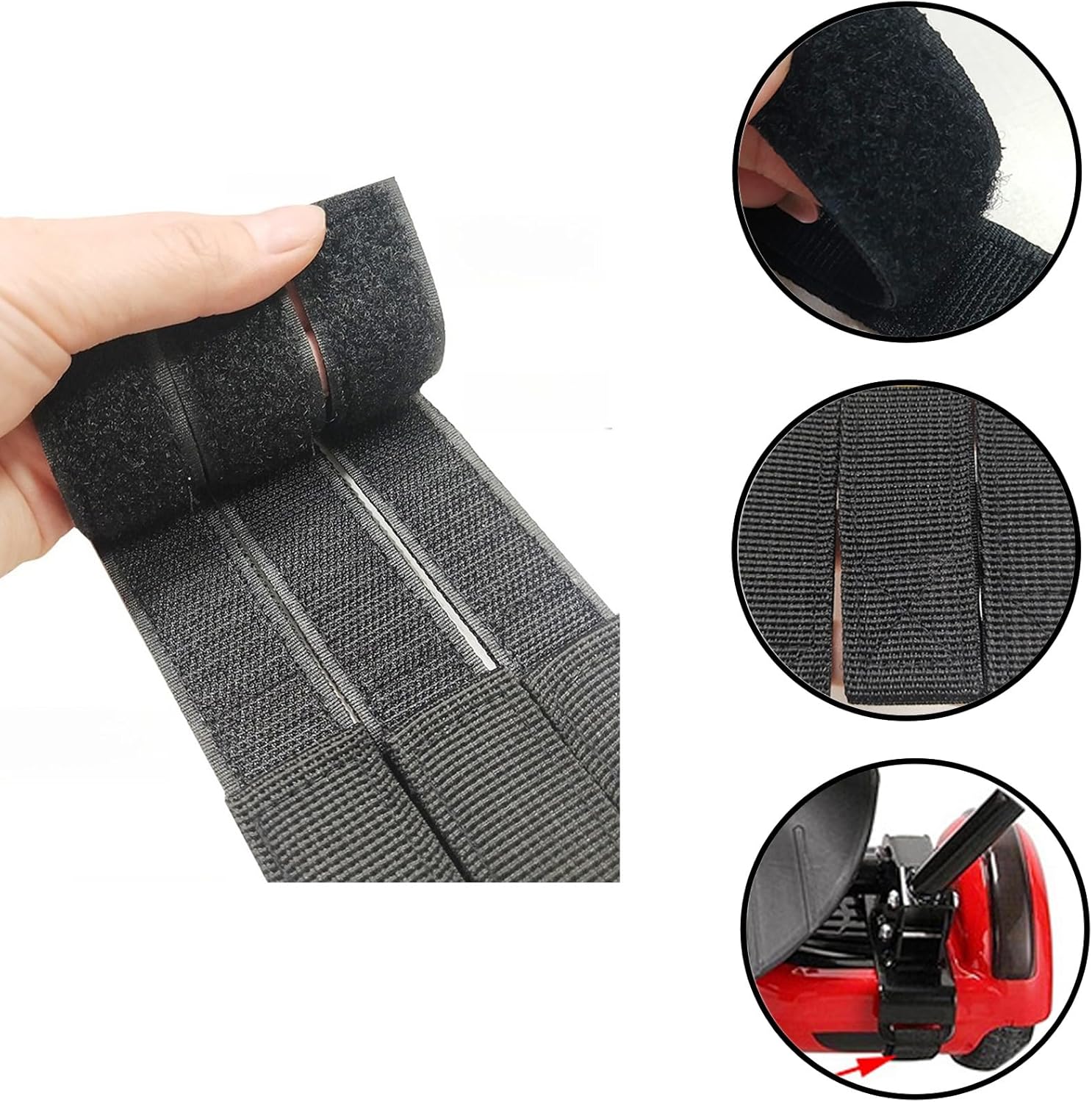 4 Piece Adjustable Hoverboard Seat Attachment and Protector Hook for Kart Accessories Self Balance (19.1 Inches), Boogie Board Strap Replacement, Kids and Adult Go-Kart - Image 3