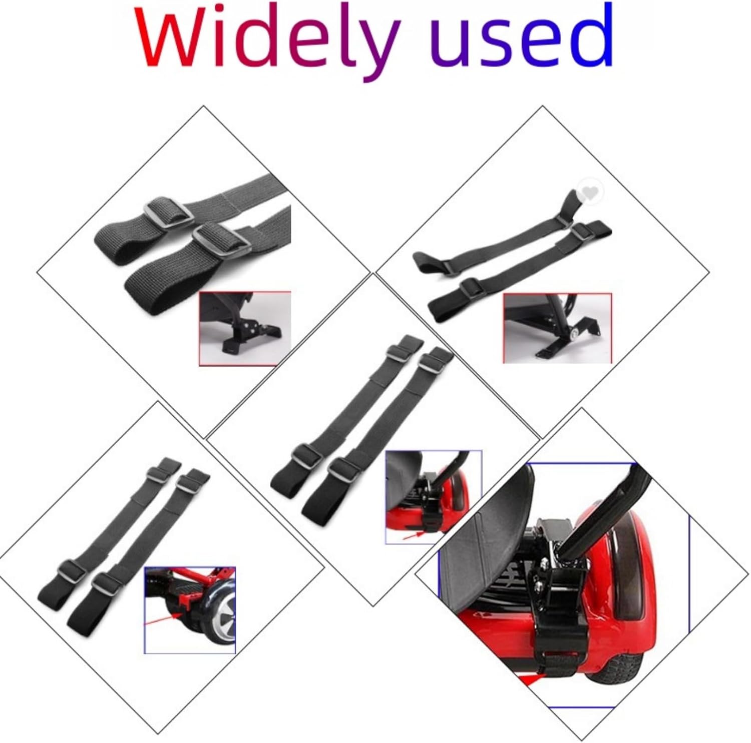4 Piece Adjustable Hoverboard Seat Attachment and Protector Hook for Kart Accessories Self Balance (19.1 Inches), Boogie Board Strap Replacement, Kids and Adult Go-Kart - Image 4