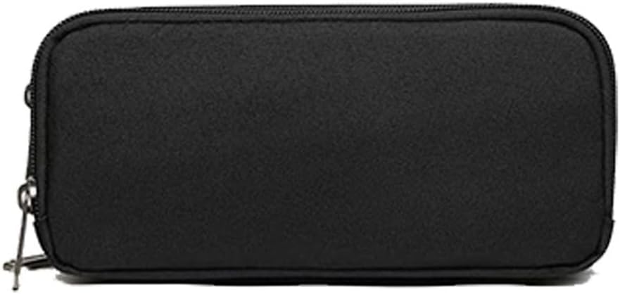 Pencil Case Large Capacity Pencil Pouch Aesthetic Pen Bag Office Stationery Organizer Simple Durable Multifunctional Pencil Bag for Adults - Black - Image 1