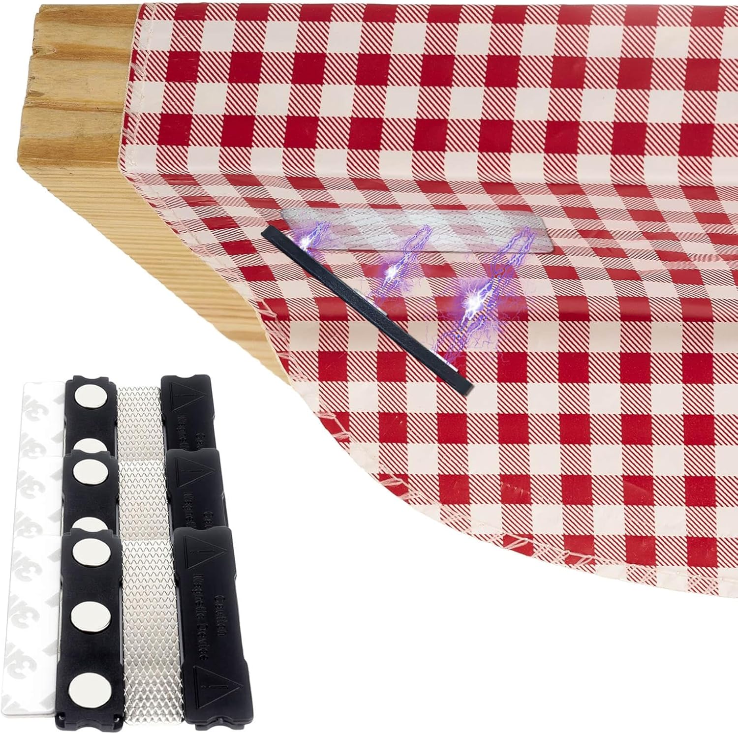 Tablecloth Clips for Thick Tables 6 Pack, Invisible Magnets Picnic Table Cloth Holder Clip Indoor Outdoor Large Clamp for Dining Tables Bench Cover Party Restaurant Camping RV Essential Accessories - Image 1