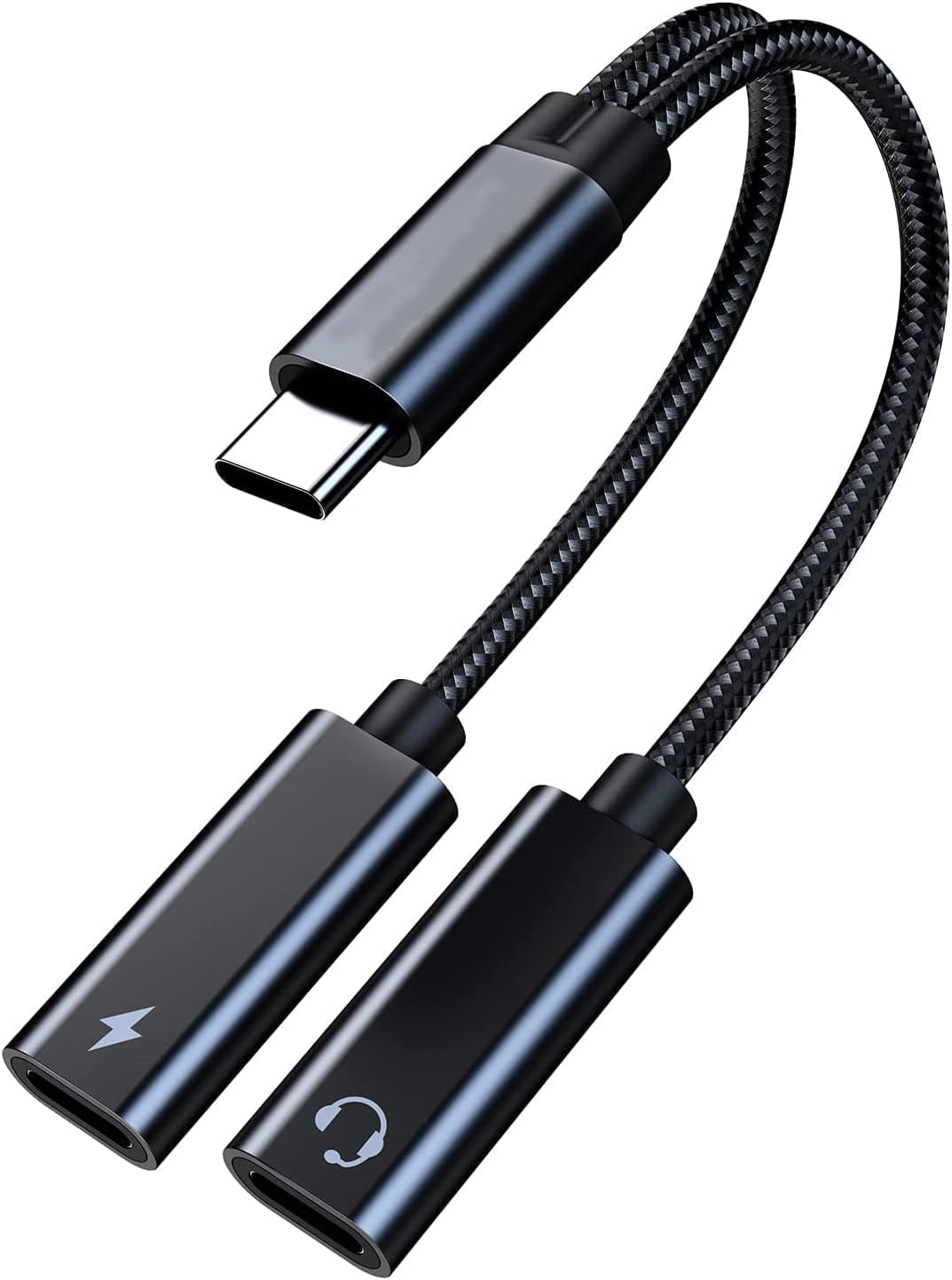 USB C Splitter, Dual USB C Headphones and Charger Adapter with PD 60W Fast Charging for iPhone 16/16Pro/16Pro Max, Pixel 8 7 6XL,Samsung Galaxy S25 S24 S23 S22+ Note 20 and More - Image 1