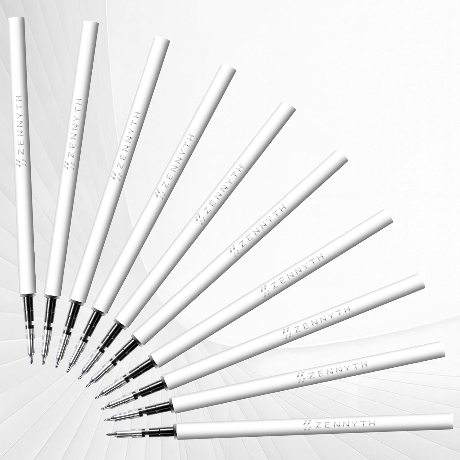 Gel Pen Refills 0.5 for Click pens with Spring, Quick Drying Ink Pen Refills Black Smooth Writing pens for Journaling (0.5 MM Fine Tip, Pack of 10) - Image 1
