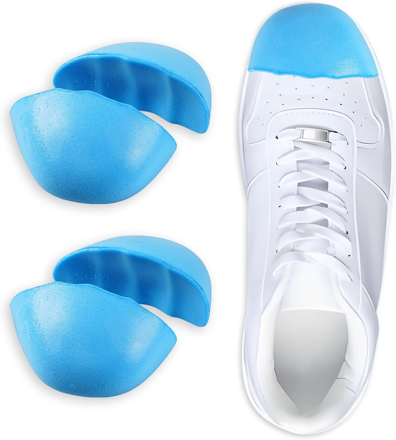 Shoe Filler for Too Big Shoes, Inserts to Make Shoe Smaller, Toe Filler Cushion Inserts for Loose Shoes, for Men and Women (L: one to Two Size Bigger) - Image 1
