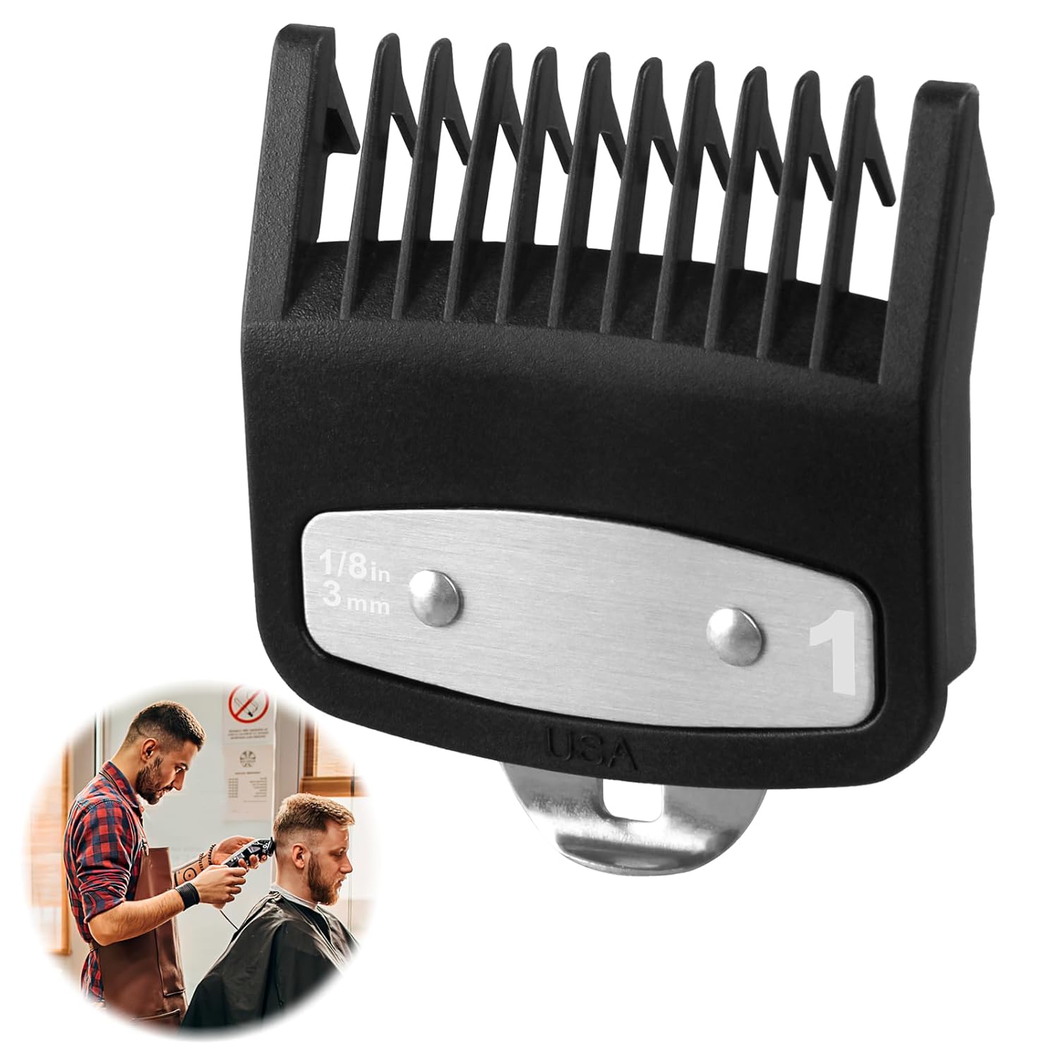 Replacement for Wahl 1 Premium Clipper Guard Clip Guide Metal #3354-100 1/8