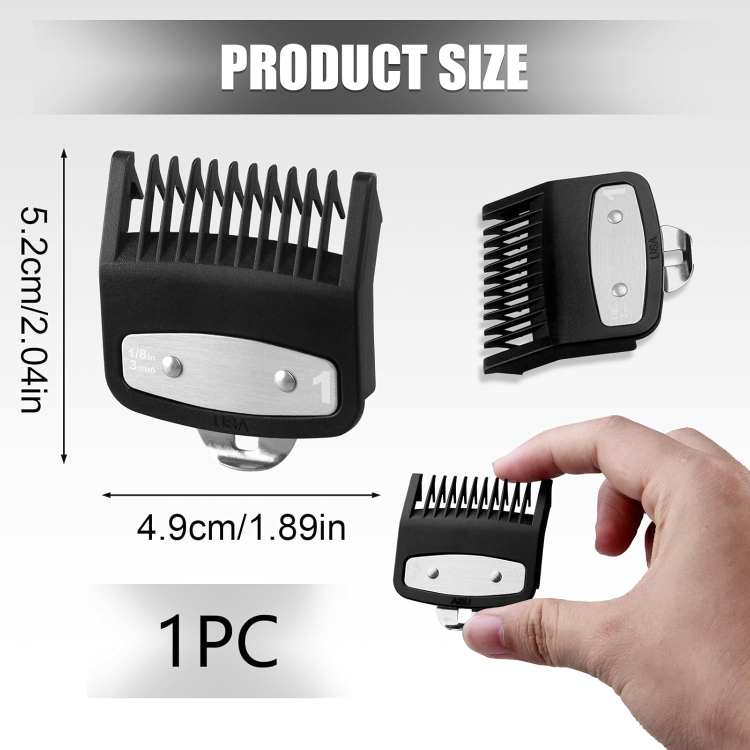 Replacement for Wahl 1 Premium Clipper Guard Clip Guide Metal #3354-100 1/8