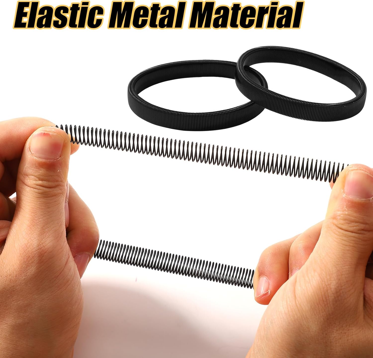 6pcs Sleeve Garters, Anti-Slip Shirt Sleeve Holder Stretchy Metal Arm Band Unisex Arm Strap to Hold up Sleeves Armbands for Women Men (Black, Gold, Silver) - Image 3