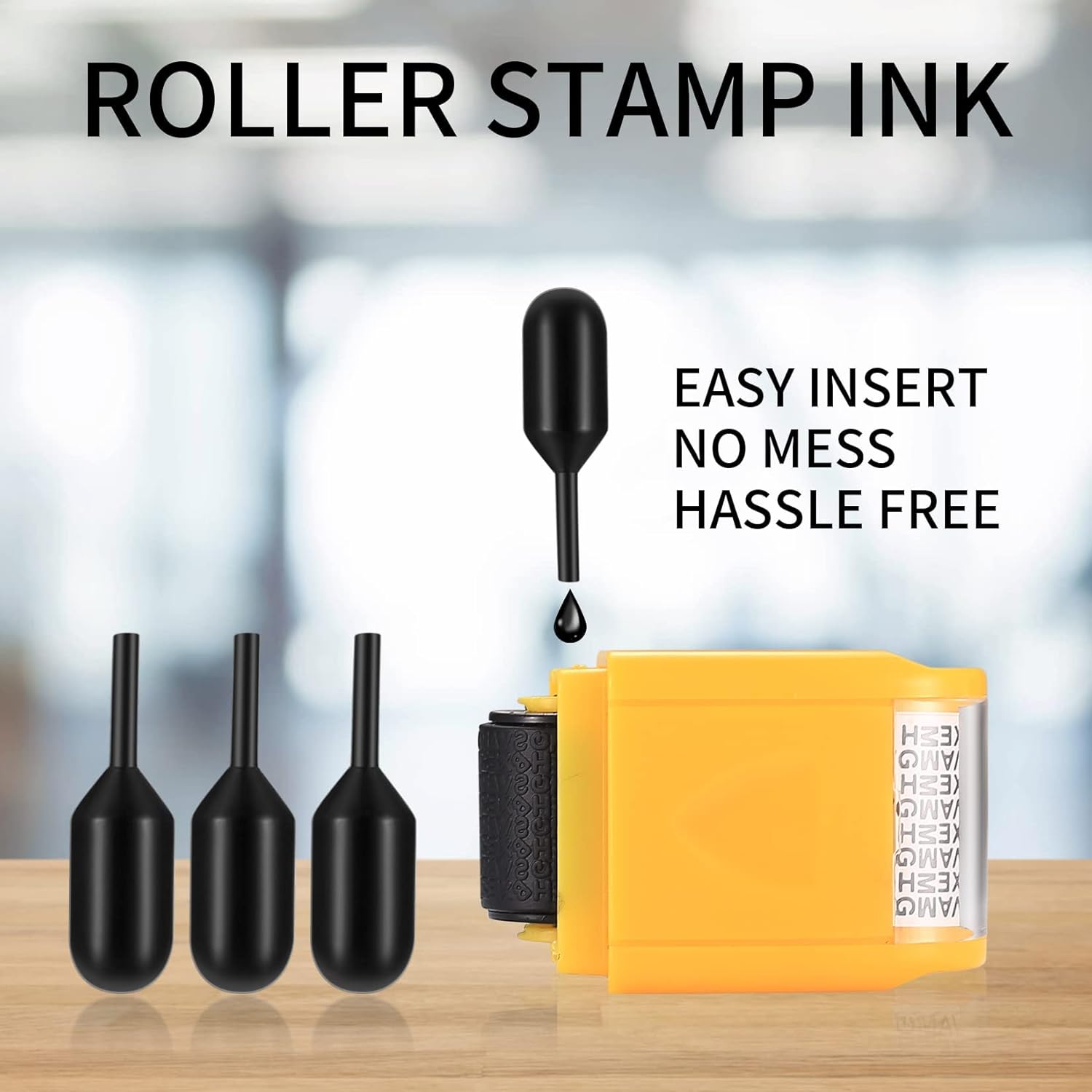 Identity Theft Protection 12 Pcs Roller Stamps Replacement Refills for Confidential Privacy Security, Black Ink, Covers Personal Mail Address Information - Image 3