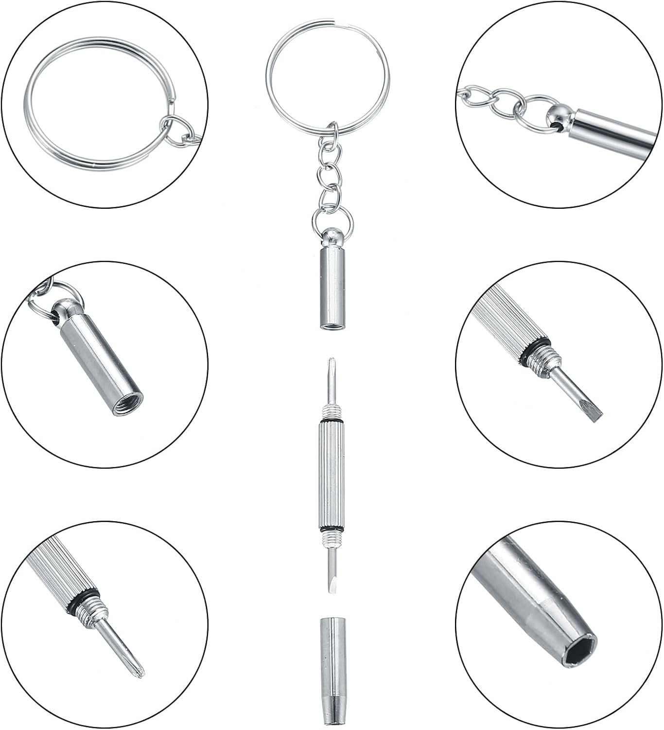 Eyeglasses Repair Kit, Sunglasses Repair Kit, Includes Glasses Screws and Screwdrivers, Glasses Nose Pads,Glasses Cloth, Tweezer, for Glasses, Sunglasses, Watch, Repair Kit - 500 Pcs - Image 2