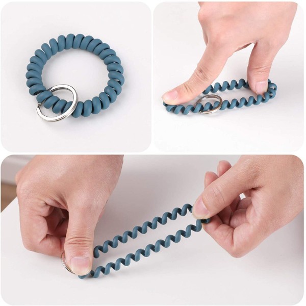6PCS Stretchable Bracelet Keychain Wristlet - Compatible with Multi-Brand Key Fobs - Image 4