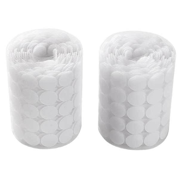 Velcro 10mm Round Self Adhesive 1000pcs White Nylon Silent Hook and Loop Fasteners for Kids Early Education - Image 4