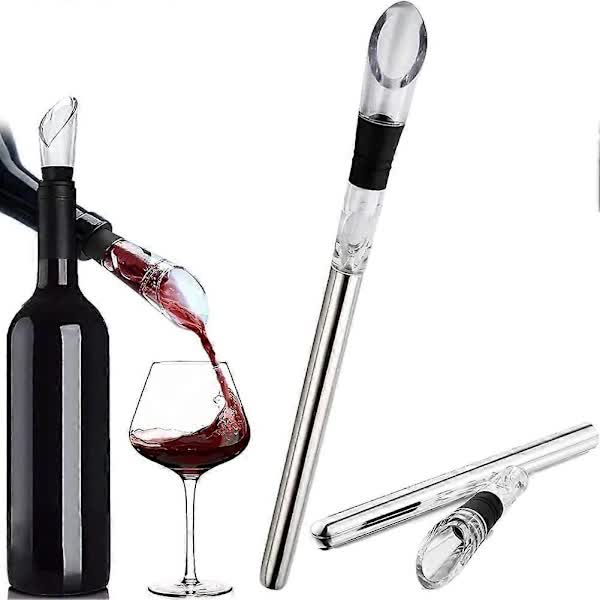 Wine Cooler Chiller 2-Pack Stainless Steel with Aerator Compatible with Standard Bottles - Image 4