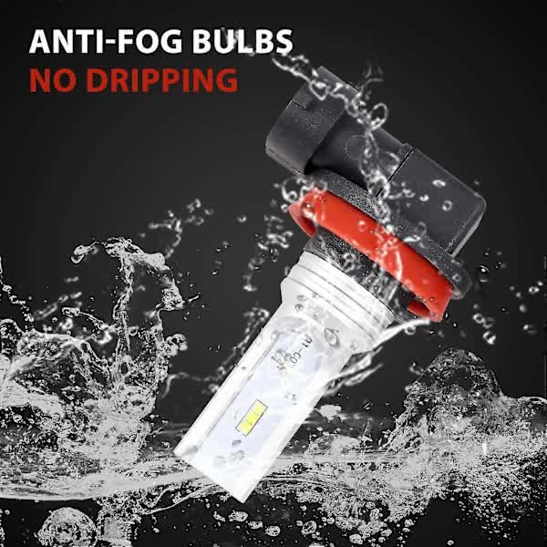 H8 H11 H16 LED Fog Light Bulb CSP-Y11 Cool White 6500K 2-Pack - Image 3