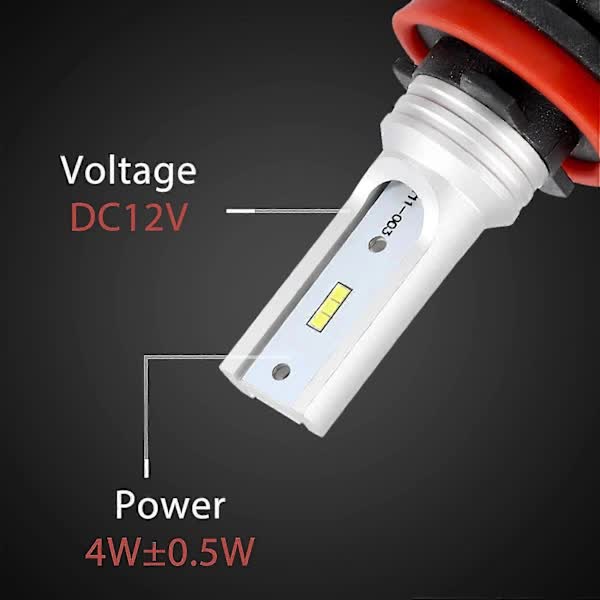 H8 H11 H16 LED Fog Light Bulb CSP-Y11 Cool White 6500K 2-Pack - Image 4