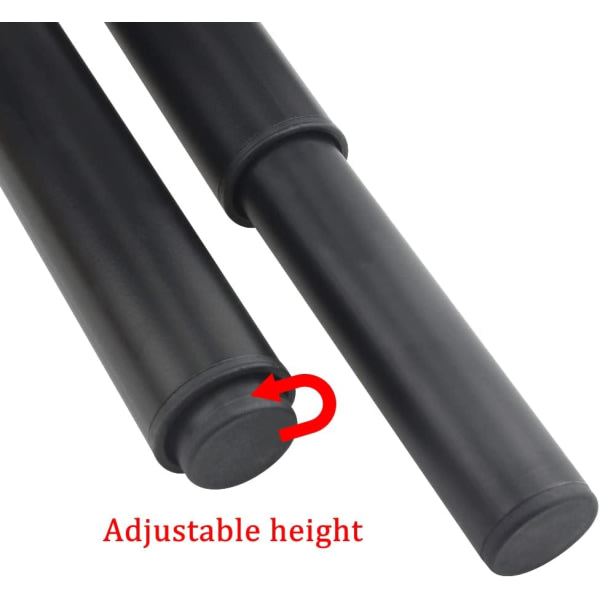 (25-42 cm, black) Set of 4 sturdy adjustable metal furniture legs - Image 3