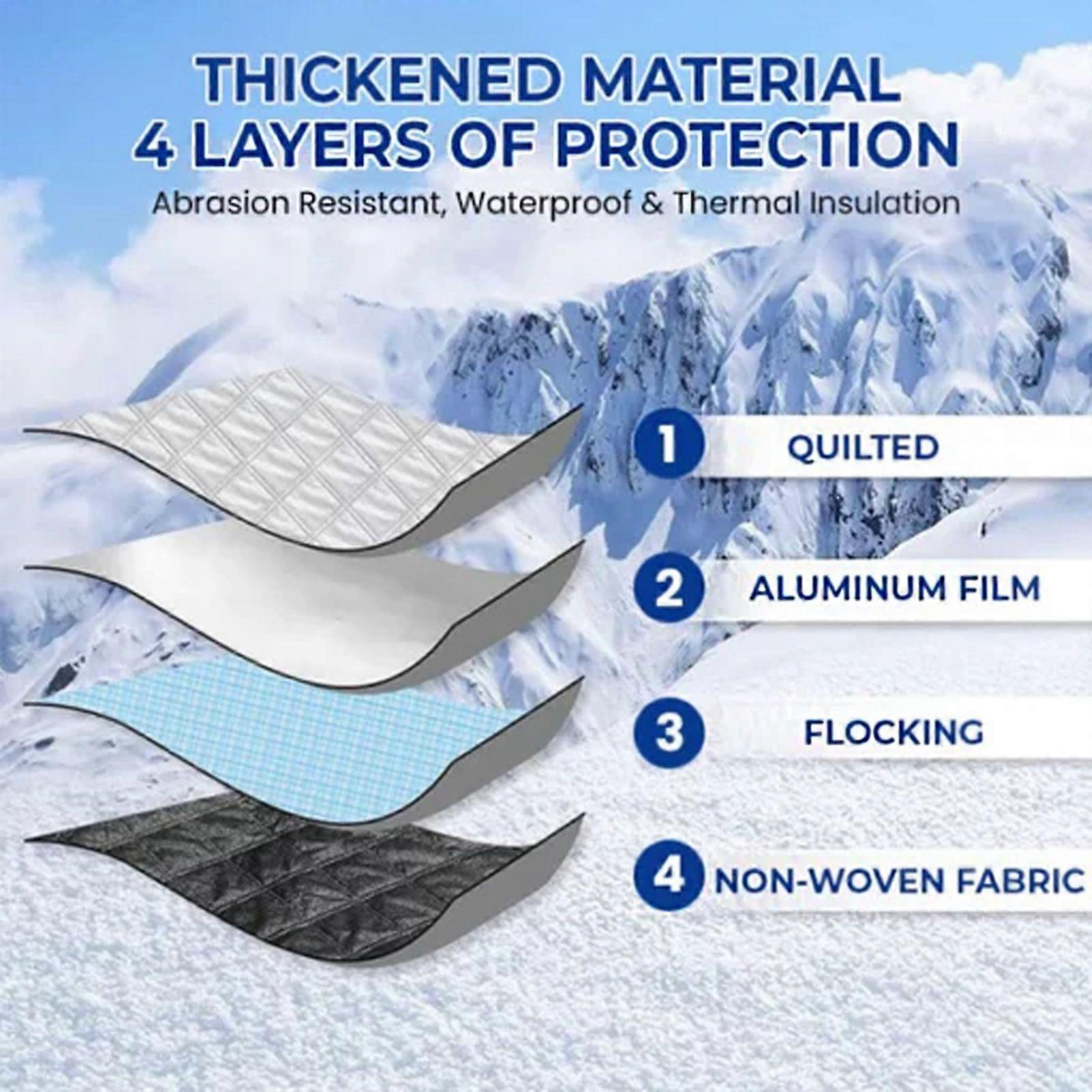 Vehicle Windshield Snow Cover with Magnetic Attachment 140x94cm Frost Ice UV Protection Easy Installation Fits Most Cars - Image 4