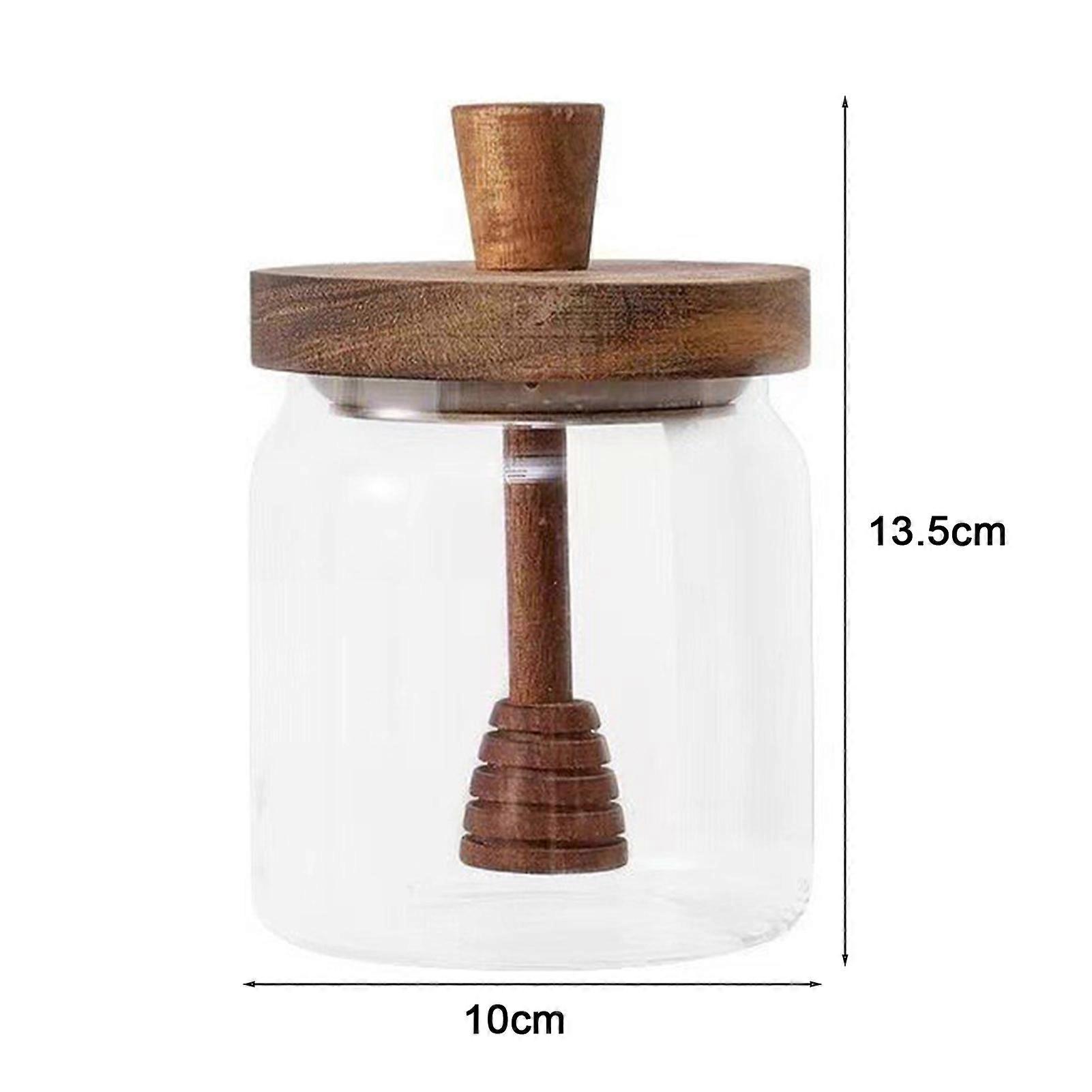 Honey Jar Set 500ml Glass with Wooden Spoon Lid, Airtight Transparent Honey Pot for Easy Monitoring, Wide Opening - Image 5