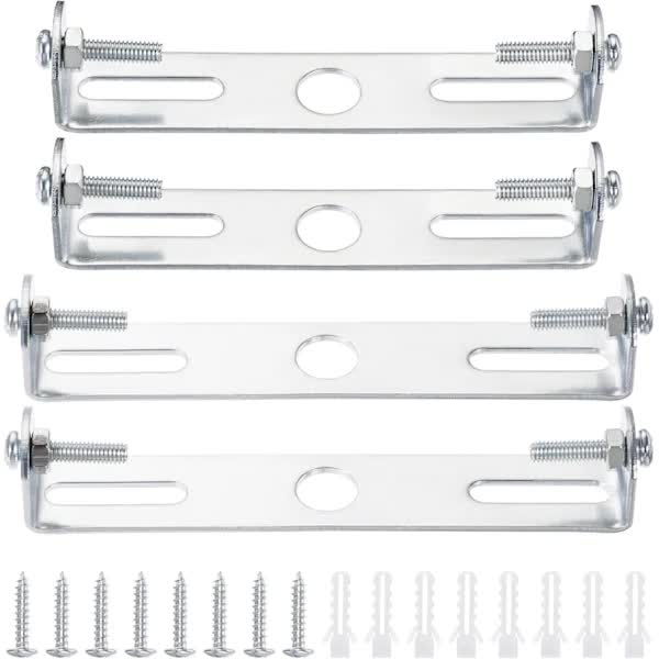 【xj】4pcs Ceiling Plate Light Bracket Ceiling Mount Hanging Lamp Holder for Wall or Ceiling Mounted Lamp Mounting Brackets with Screws Iron 110mm Silver - Image 1