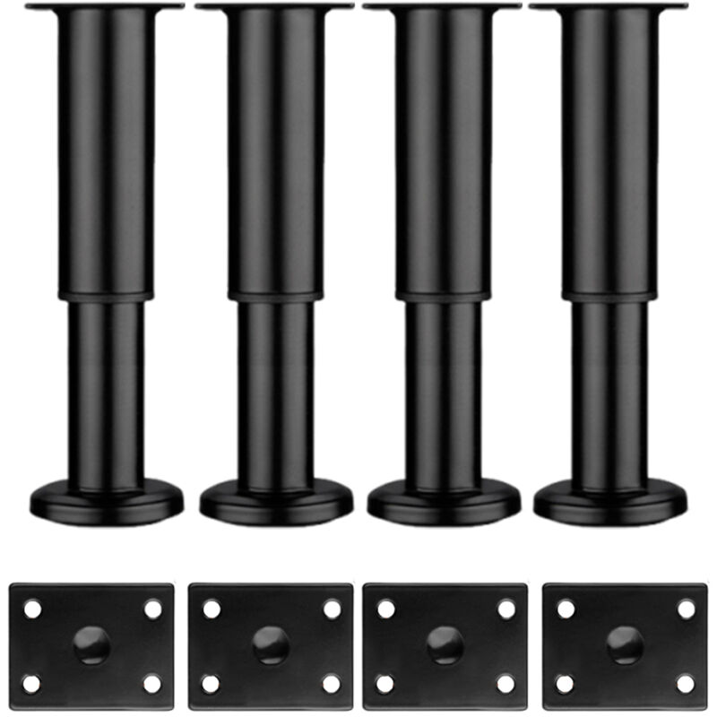 Adjustable Furniture Legs - 18-30 cm Height Metal Support Feet Set of 4 for Sofa Divan Cabinet Bed Chair Table compatible with IKEA - Image 1