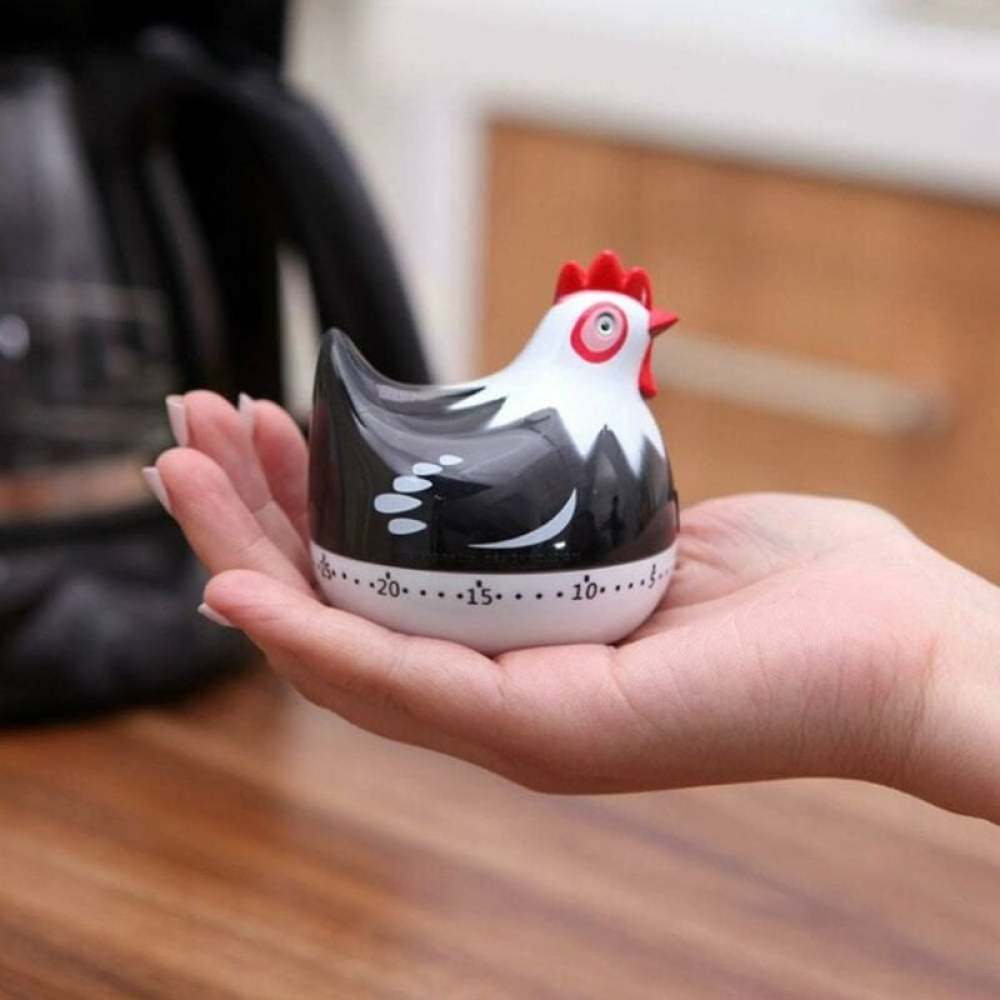 Kitchen Timer Chicken Design Manual Cooking Clock ABS Black Compatible with Braun - Image 5