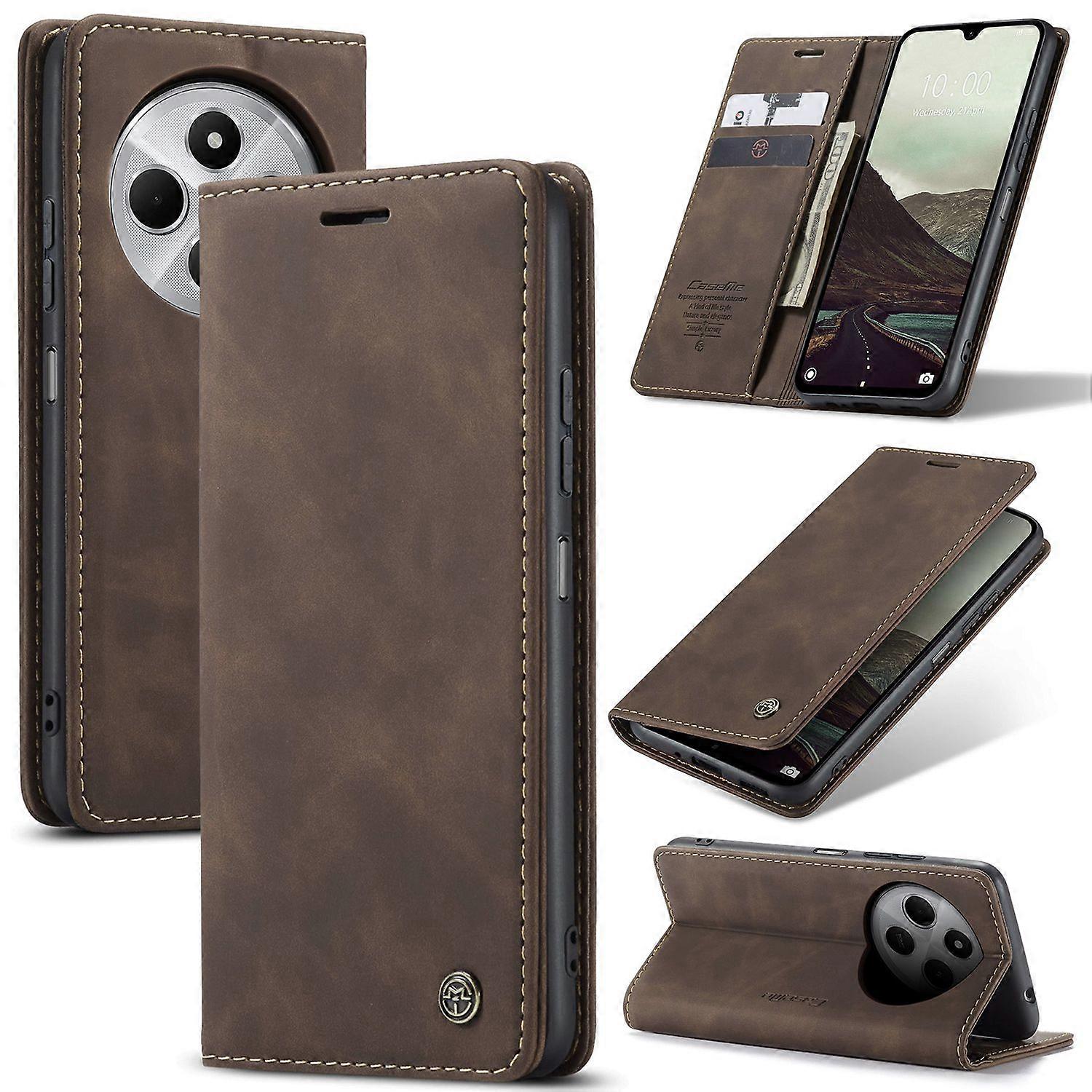 Compatible with Xiaomi Redmi 14C Case Leather Card Holder Stand Multicolor Style A - Image 1