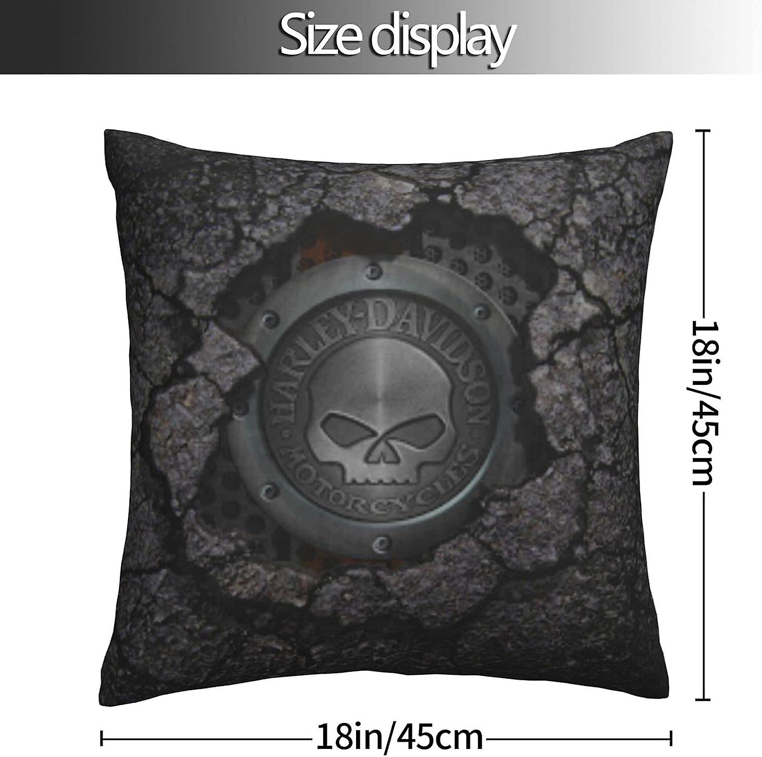 Harley Davidson Decorative Pillowcase H-400 Soft Warm Cover Compatible with Bed Sofa Outdoor Cushions - Image 5